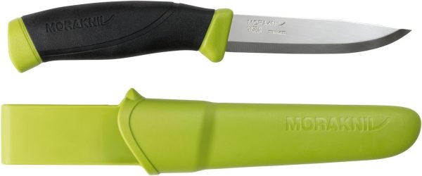 Morakniv Companion (S) Stainless Steel Fixed-Blade Knife With Sheath, Olive Green, 4.1 Inch - Image 3