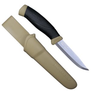 Morakniv M-13216 Companion Fixed Blade Outdoor Knife with Stainless Steel Blade, 4.1-Inch, Desert Tan