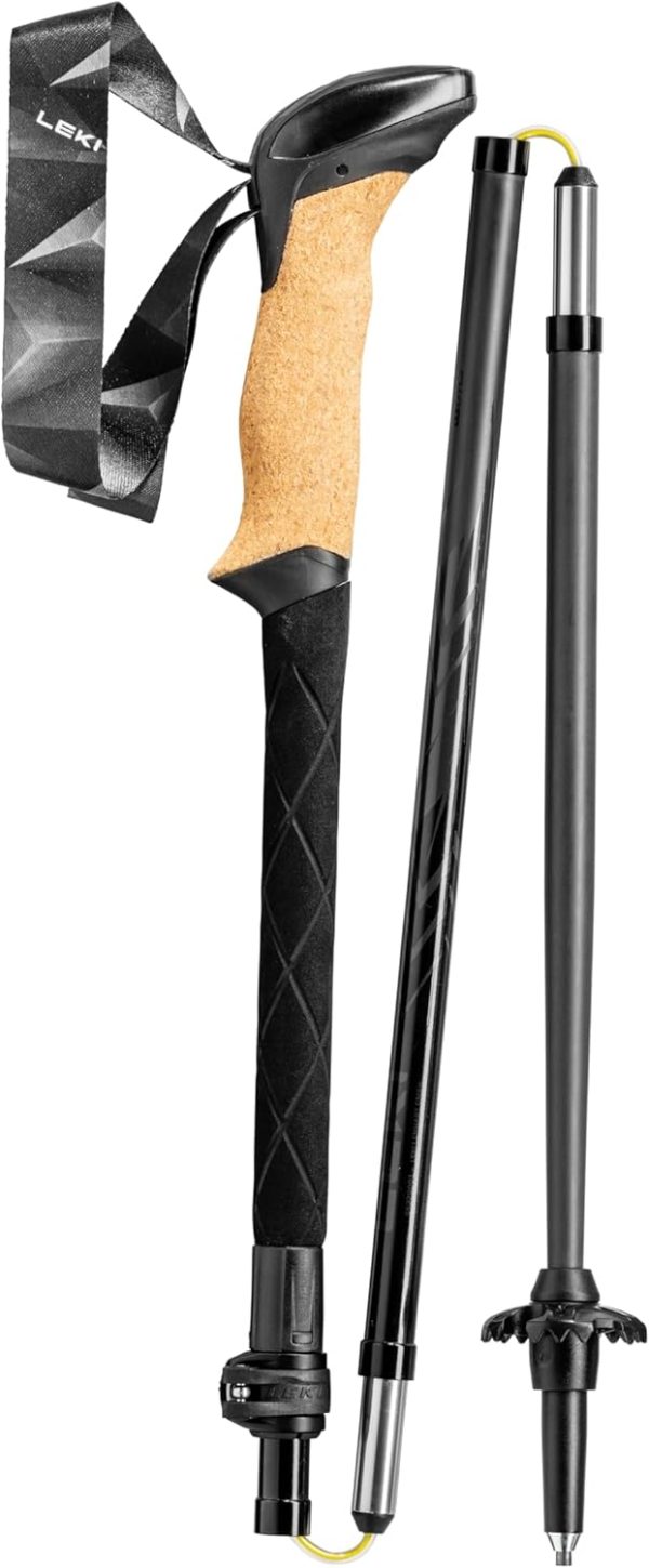 LEKI Black Series FX Carbon Collapsible Lightweight Walking Poles for Trekking & Hiking - Black-Carbon - 110-130 cm - Image 6