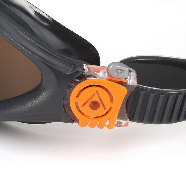 Aqua Sphere Kayenne Swim Goggles with Polarized Lens (Gray/Orange) - Image 6