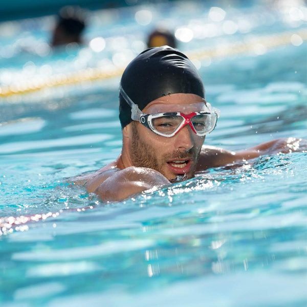 Aqua Sphere Vista Swim Mask with Clear Lens, Gray/Blue - Image 7