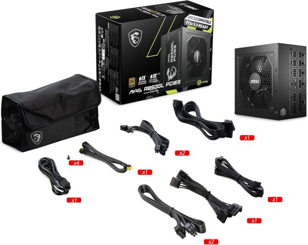MSI MAG 850W Power Supply with a 10-Year Warranty - Image 8
