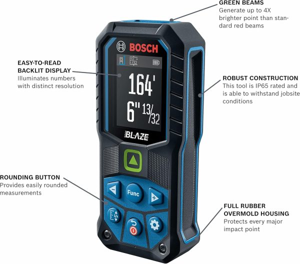 Bosch 165 Ft Blaze Green-Beam Laser Distance Measure - Image 2