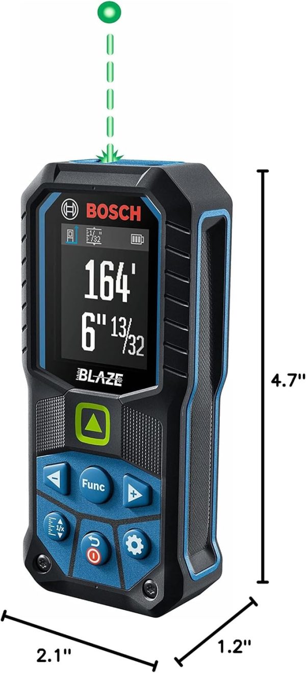 Bosch 165 Ft Blaze Green-Beam Laser Distance Measure - Image 3