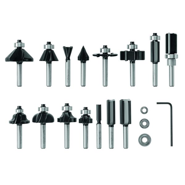 Bosch 15-Piece Carbide-Tipped Wood Router Bit Assorted Set - Image 2