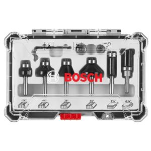 Bosch 6-Piece Carbide-Tipped Trim and Edging Router Bit Assorted Set
