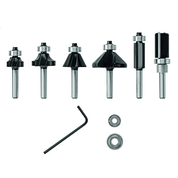 Bosch 6-Piece Carbide-Tipped Trim and Edging Router Bit Assorted Set - Image 2