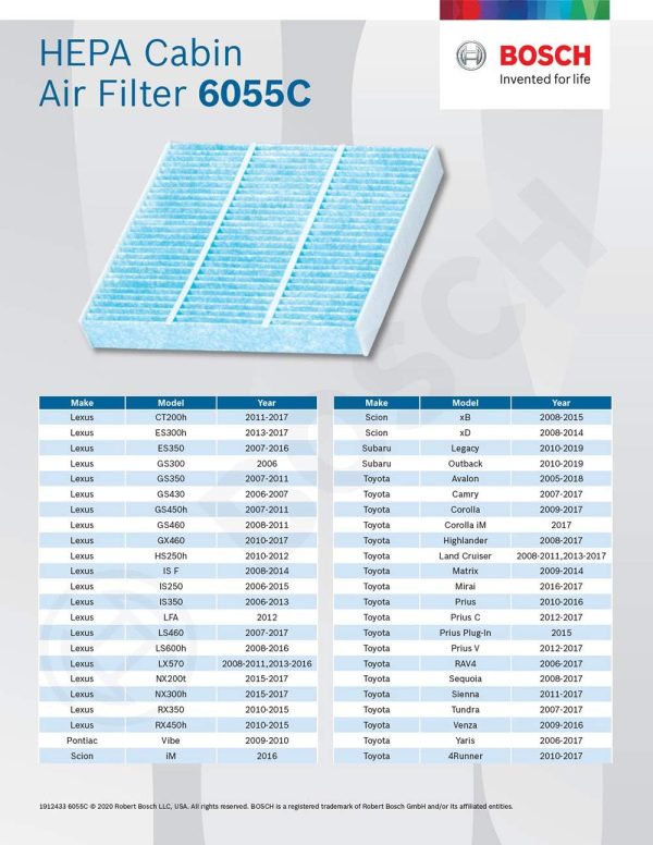 Bosch 6055C HEPA Cabin Air Filter - Image 2